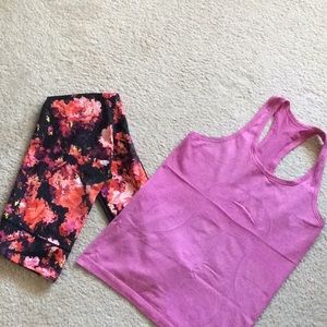 Fab,ethics leggings and Lululemon tank